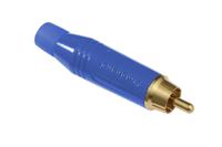 acpr-blu Amphenol Industrial Blue Cable Mount RCA Plug, Gold, 10A