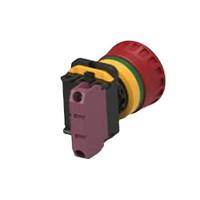 pbes22n01r TE Connectivity PBES22 Series Emergency Stop Push Button, Panel Mount, 22.3mm Cutout, 1NC, IP20, IP65