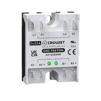 84140800n Crouzet GN2 Series Solid State Relay, 25 A Load, Panel Mount, 280 Vrms Load