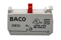 33e01 BACO BACO Series Contact Block, 600V, 1NC