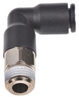 3129-06-10 Legris LF3000 Series Elbow Threaded Adaptor, R 1/8 Male to Push In 6 mm, Threaded-to-Tube Connection Style