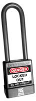 180-6827 RS PRO Black ABS, Steel, PVC Safety Lockout Padlocks, 6mm Shackle, 75mm Attachment