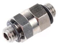 m-5un SMC M Series Bulkhead Threaded Adaptor, M5 Male to M5 Male, Threaded Connection Style