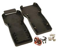 1553tbkbat Hammond 1553 Series Black Flame Retardant ABS Handheld Enclosure, Integral Battery Compartment, IP54, 210 x 100 x 32mm