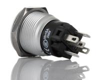82-55511113 EAO 82 Series Illuminated Push Button Switch, Momentary, Panel Mount, 19mm Cutout, SPDT, Red LED, 240V, IP65, IP67