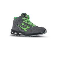 0rl10036-37 UPower RAMAS Unisex Black, Green Aluminium Toe Capped Safety Shoes, UK 4, EU 37