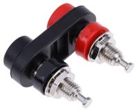 bu-p2269 Mueller Electric 15A, Black/Red Binding Post With Brass Contacts and Nickel Plated