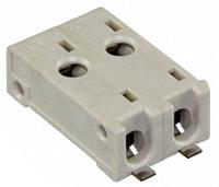 2834006-2 TE Connectivity Straight Surface Mount PCB Socket, 2-Contact, 1-Row, 4mm Pitch, Solder Termination