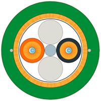 6xv18613ct15 Siemens PCF Series Multicore Industrial Cable, 2 Cores, 150m, Fibre Optic Cable