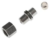 1805-06-11 Legris LF3000 Series Straight Threaded Adaptor, NPT 1/8 Male to Push In 6 mm, Threaded-to-Tube Connection Style