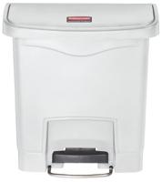 1883554 Rubbermaid Commercial Products Slim Jim 15L White Pedal Polyethylene Waste Bin