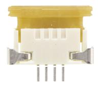 52207-0460 Molex, Easy-On, 52207 1mm Pitch 4 Way Right Angle Female FPC Connector, ZIF Top Contact
