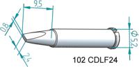 102cdlf24 Ersa 0.8 x 2.4 mm Chisel Soldering Iron Tip for use with i-Tool