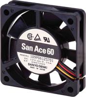 109p0624w602 Sanyo Denki 109P Series Axial Fan, 24 V dc, DC Operation, 8, 14cfm, 1.68W, 70mA Max, 60 x 60 x 20mm