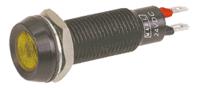 677-521-21 Marl Yellow Panel Mount Indicator, 12V dc, 8.1mm Mounting Hole Size, Solder Tab Termination