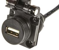 usbapscc2205a Amphenol Socapex Straight, Panel Mount, Female to Male- Single Port Type A 2.0 IP54 USB Connector