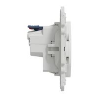 s520052 Schneider Electric White 1 Gang Plug Socket, 2 Poles, 16A, Type E - French, Indoor Use
