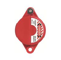 v303 ABUS Red Polypropylene Gate Valve Lockout, 9mm Shackle, 64mm Attachment
