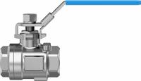 vzbe-1-t-63-d-2-m-v15v15 Festo Stainless Steel 2 Way, Ball Valve, Threaded, NPT 1in, 25mm
