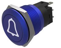 82-54511000b005 EAO Series 82 Series Push Button Switch, Momentary, Flush Mount, 19mm Cutout, SPST, SPST, IP65, IP67