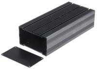 297-1320 RS PRO Black Anodised Aluminium Heat Sink Case, 225 x 105 x 60.5mm