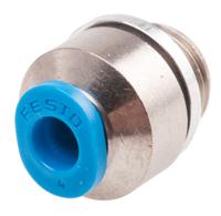 qsm-g18-4-i Festo QS Series Straight Threaded Adaptor, G 1/8 Male to Push In 4 mm, Threaded-to-Tube Connection Style, 186266
