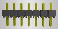 tsw-107-05-g-s Samtec TSW Series Straight Through Hole Pin Header, 7 Contact(s), 2.54 mm Pitch, 1 Row, Unshrouded