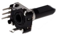 ec12e24204a9 Alps Alpine 24 Pulse Incremental Mechanical Rotary Encoder with a 6 mm Flat Shaft (Not Indexed), Through Hole