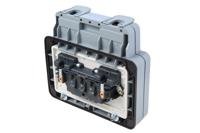 k56482gry MK Electric Grey 2 Gang Plug Socket, 2 Poles, 13A, Type G - British, Outdoor Use