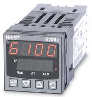 p6100-2-1-1-1-0-2-2 West Instruments P6100+ Panel Mount PID Temperature Controller, 48 x 48mm 1 Input, 3 Output Relay, 24 → 48 V