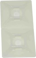 204-0247 RS PRO Self Adhesive Natural Cable Tie Mount 28.6 mm x 28.6mm, 5.5mm Max. Cable Tie Width
