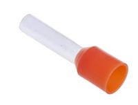 458-730 RS PRO Insulated Crimp Bootlace Ferrule, 12mm Pin Length, 2.8mm Pin Diameter, 4mm² Wire Size, Orange