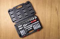229-7278 RS PRO 32-Piece Metric 1/2 in Deep Socket/Standard Socket Set with Ratchet, 6 point; 12 point