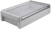 96026325-b-261706-pc-v0-g-7035 Bopla Bocube Series Light Grey Polycarbonate V0 Enclosure, IP66, IP68, IK07, Transparent Lid, 271 x 170 x 60mm