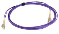 536-6428 RS PRO LC to LC Duplex Multi Mode OM3 Fibre Optic Cable, 50/125μm, Purple, 3m
