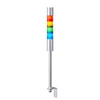 lr4-402ljbu-rygb Patlite LR4 Series Coloured Buzzer Signal Tower, 4 Lights, 24 V dc, Pole Mount