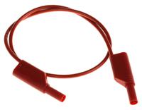 934068101 Hirschmann Test & Measurement Test lead, 16A, 1000V ac/dc, Red, 50cm Lead Length