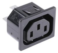 47240000 Schurter C13 Snap-In IEC Connector Socket, 15A, 250 V