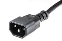 178-9806 RS PRO Straight IEC C13 x 2 Socket to Straight IEC C14 Plug Power Cord, 3m