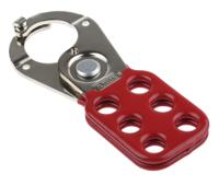 805-5506 RS PRO Red 6-Lock Steel Hasp Lockout, 25mm Shackle, 25mm Attachment
