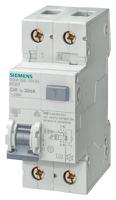 5su1356-7kk06 Siemens RCBO, 6A Current Rating, 1P+N Poles, 30mA Trip Sensitivity, Type C, Sentron Range