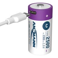 1313-0004-520 Ansmann Li-Ion Ansmann Lithium-Ion Rechargeable C Batteries, 2.5Ah