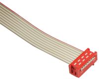 1483352-3 TE Connectivity Micro-MaTch Series Flat Ribbon Cable, 8-Way, 1.27mm Pitch, 250mm Length, Micro-MaTch IDC to Micro-MaTch