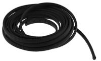 408-209 RS PRO Expandable Braided PET Black Cable Sleeve, 10mm Diameter, 5m Length