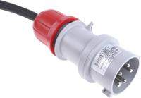 670uk1637 Scame IP44 Red Surface Mount 3P + N + E Industrial Power Socket, Rated At 16A, 346 → 415 V