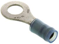 130114 TE Connectivity, PIDG Insulated Ring Terminal, M6 Stud Size, 1mm² to 2.6mm² Wire Size, Blue