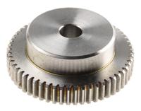 521-6799 RS PRO Stainless Steel 56 Teeth Spur Gear, 1 Module, 10mm Bore Diam, 56mm Pitch Diam, 40mm Hub Diam