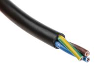 491-835 RS PRO 3183Y 0.75 mm² 3 Core Power Cable, H05VV-F, Black PVC, 100m