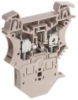 1012400000 Weidmuller W Series Beige Fused DIN Rail Terminal, 6mm², Single-Level, Screw Termination, Fused