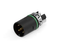 235165-e ERNI Circular Connector, 5 Contacts, Board, M12 Connector, Plug, Male, M12 Connector Series